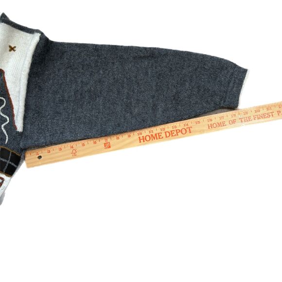 La Llama Womens Alpaca Cardigan Large Sweater Made Ecuador Vintage Cottagecore - Picture 5 of 7